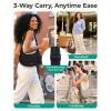 BAGSMART Crossbody Purses for Women with Adjustable Strap, Small Puffer Hobo Bags, Compact Fluffy Shoulder Handbags Pouch(Black)