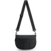 BAGSMART Cross Body Purse, Medium Crossbody Bags for Women Travel Purse, Quilted Puffer Bum Bag Handbag Wallet with Pockets(Black)