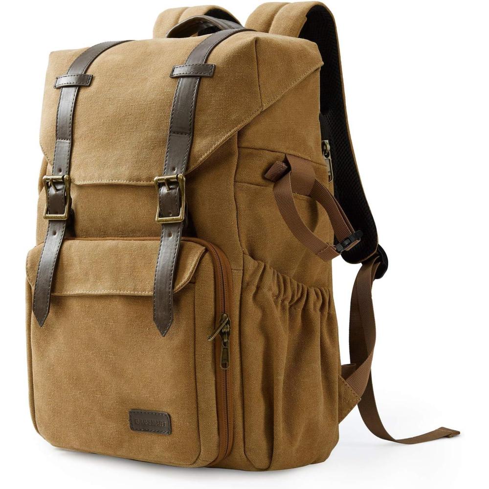 image:imageBAGSMART Camera Backpack DSLR Camera Bag Backpacks for Photographers Waterproof AntiTheft Photography Backpack with 15 Inch Laptop Compartment amp Tripod Holder Ivory WhiteGkhakidouble Buckle