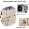 BAGSMART Camera Backpack, DSLR Camera Bag Backpacks for Photographers, Waterproof Anti-Theft Photography Backpack with 15 Inch Laptop Compartment & Tripod Holder, Ivory White(F-ivory White[double Buckle])