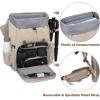 BAGSMART Camera Backpack, DSLR Camera Bag Backpacks for Photographers, Waterproof Anti-Theft Photography Backpack with 15 Inch Laptop Compartment & Tripod Holder, Ivory White(F-ivory White[double Buckle])