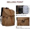 BAGSMART Camera Backpack, DSLR Camera Bag Backpacks for Photographers, Waterproof Anti-Theft Photography Backpack with 15 Inch Laptop Compartment & Tripod Holder, Ivory White(C-khaki[single Buckle])