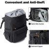 BAGSMART Camera Backpack, DSLR Camera Bag Backpacks for Photographers, Waterproof Anti-Theft Photography Backpack with 15 Inch Laptop Compartment & Tripod Holder, Ivory White(E-black[double Buckle])