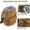 BAGSMART Camera Backpack, DSLR Camera Bag Backpacks for Photographers, Waterproof Anti-Theft Photography Backpack with 15 Inch Laptop Compartment & Tripod Holder, Ivory White(G-khaki[double Buckle])