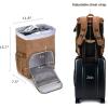 BAGSMART Camera Backpack, DSLR Camera Bag Backpacks for Photographers, Waterproof Anti-Theft Photography Backpack with 15 Inch Laptop Compartment & Tripod Holder, Ivory White(C-khaki[single Buckle])