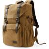 BAGSMART Camera Backpack, DSLR Camera Bag Backpacks for Photographers, Waterproof Anti-Theft Photography Backpack with 15 Inch Laptop Compartment & Tripod Holder, Ivory White(G-khaki[double Buckle])