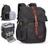 BAGSMART Camera Backpack, DSLR Camera Bag Backpacks for Photographers, Waterproof Anti-Theft Photography Backpack with 15 Inch Laptop Compartment & Tripod Holder, Ivory White(B-black[single Buckle])