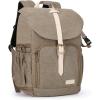 BAGSMART Camera Backpack, DSLR Camera Bag Backpacks for Photographers, Waterproof Anti-Theft Photography Backpack with 15 Inch Laptop Compartment & Tripod Holder, Ivory White(D-green[single Buckle])