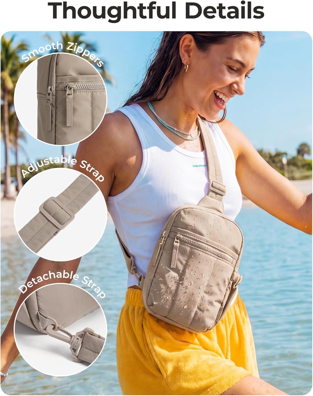 image:imageBAGSMART Small Crossbody Bags for Women Puffer Sling Bag Fanny Packs Purses Hobo Handbag for Daily Travel HikingBlack