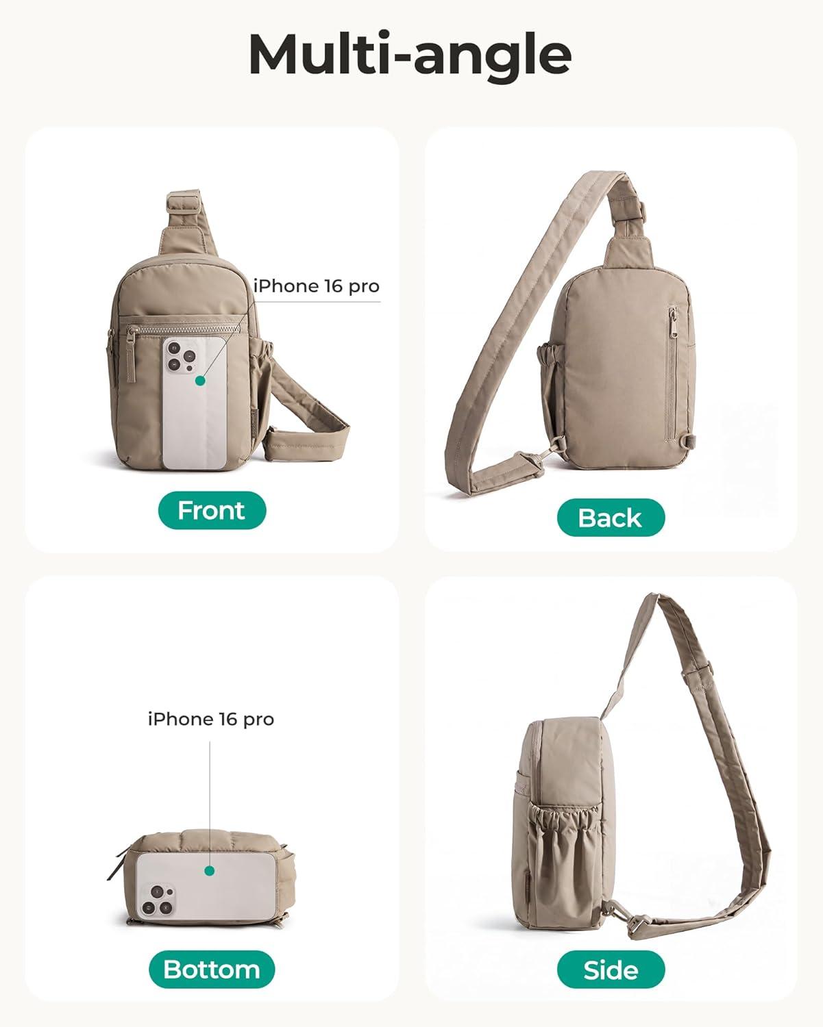 image:imageBAGSMART Small Crossbody Bags for Women Puffer Sling Bag Fanny Packs Purses Hobo Handbag for Daily Travel HikingBlack