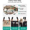 BAGSMART Canvas Tote Bag for Women, Work Tote Bag with Zipper, Crossbody Handbag for Travel Teacher Nurse(Deep Blue)