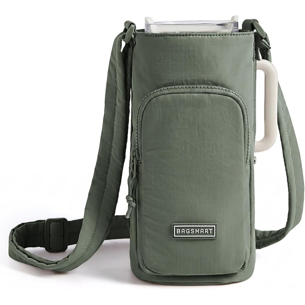 image:imageBAGSMART 40oz Magnetic Water Bottle Holder with Strap Drink Carrier Bag Crossbody Gym Bag Gym Accessories for WomenMenSage