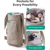 BAGSMART 40oz Magnetic Water Bottle Holder with Strap, Drink Carrier Bag Crossbody Gym Bag, Gym Accessories for Women/Men(Sage)
