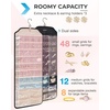BAGSMART Hanging Jewelry Organizer, Jewelry Holder Organizer Accessories Organizer, 68 Pocket Earring Organizer Organizer for Wall Holding Jewelries,Large Black 1 Piece