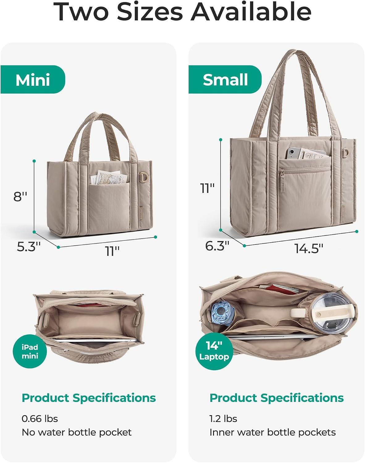image:imageBAGSMART Boxy Tote Bag for Women Crossbody Bag with Zipper Crush Bow Purses for Travel Work CollegeDeep Marina