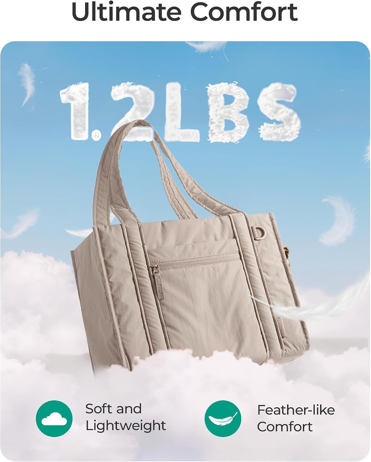image:imageBAGSMART Boxy Tote Bag for Women Crossbody Bag with Zipper Crush Bow Purses for Travel Work CollegeGrape